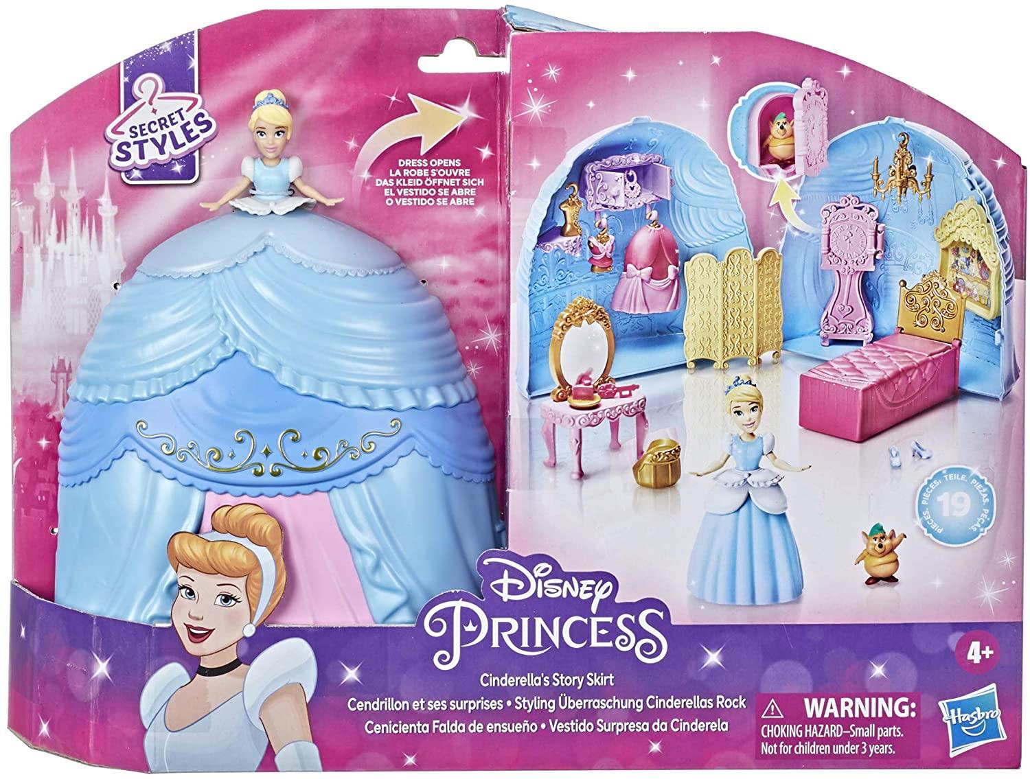 Disney Princess Secret Styles Cinderella Story Skirt Playset with Doll Yachew