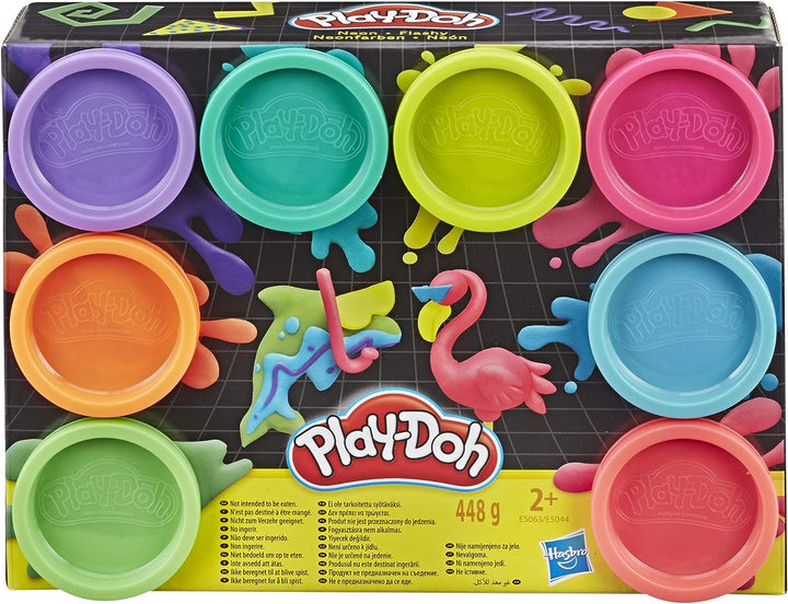 Play-Doh 8er-Pack ungiftige Neon-Modelliermasse mit 8 Farben