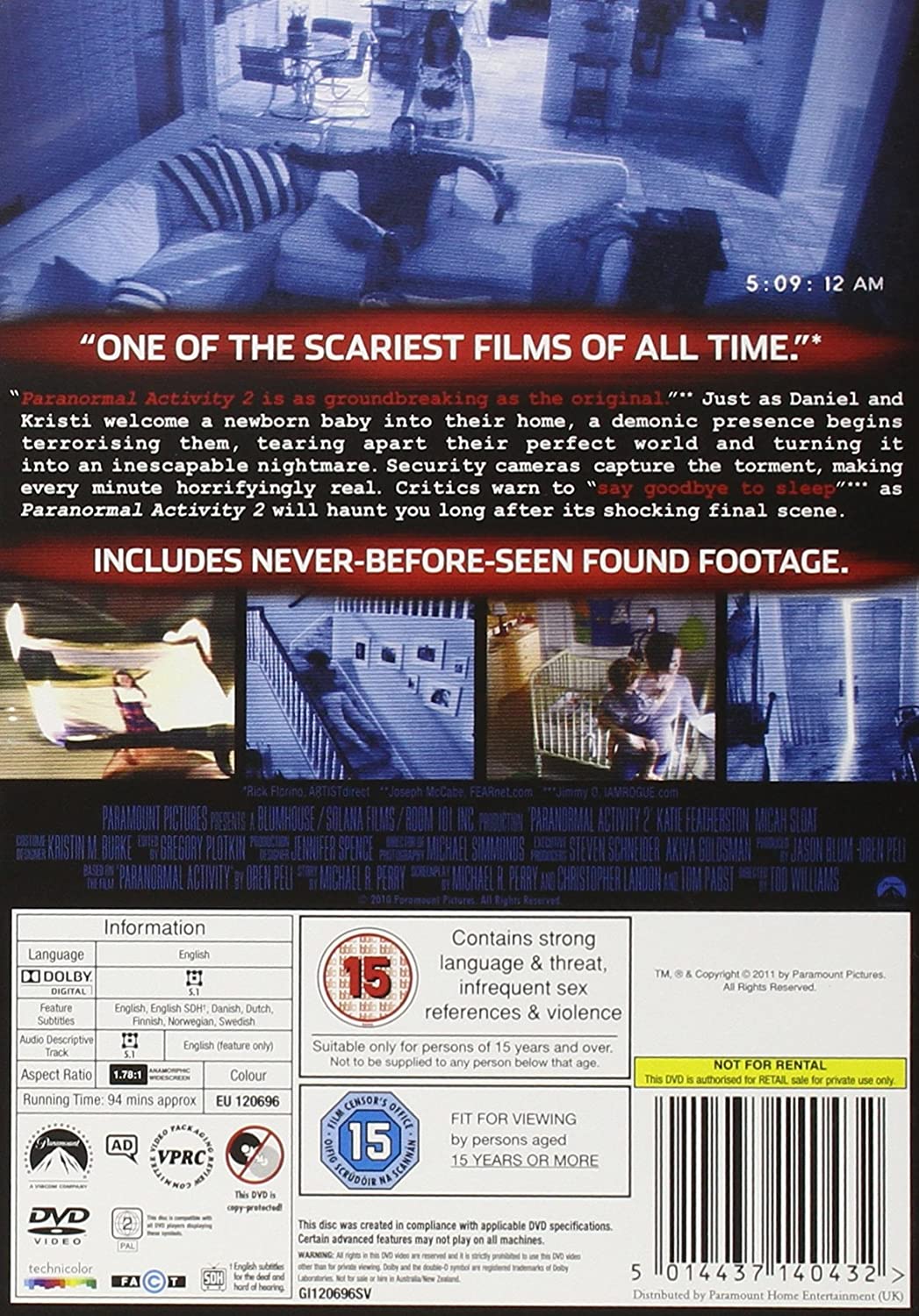 Paranormal Activity 2: Extended Cut – Horror [DVD]