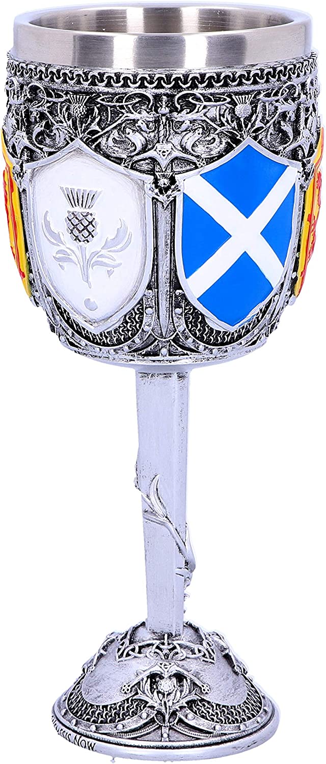 Nemesis Now B4697P9 Goblet of The Brave Scottish Shield Chalice 17cm, Resin w. S