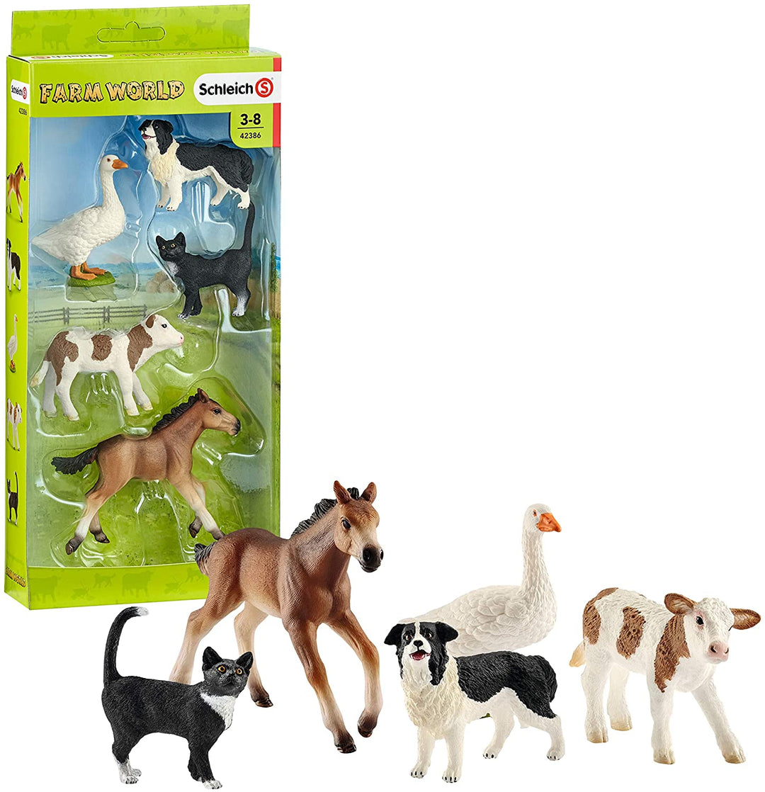 Schleich 42386 Assortiment d&#39;animaux du monde de la ferme