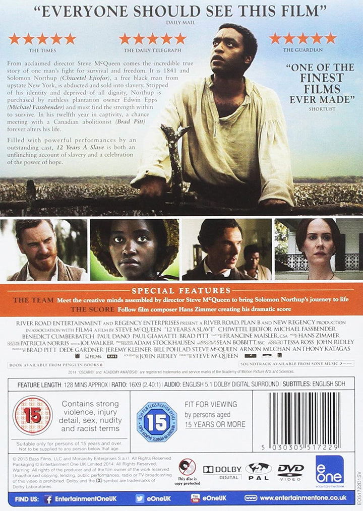 12 Years A Slave [Drama] [DVD]