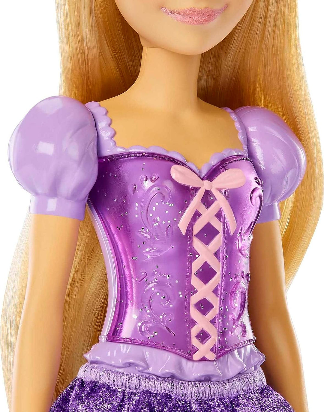 ?Disney Princess Toys, bewegliche Modepuppe Rapunzel mit glitzernder Kleidung und