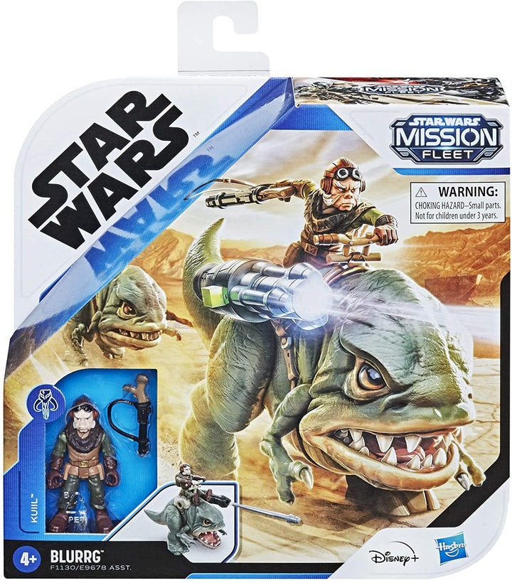 Star Wars Mission Fleet Expedition Class Kuiil con Blurrg Toys, Blurrg Battle Charge Action Figure in scala 6 cm