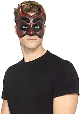 Smiffys 45091 Maskerade Teufel Latexmaske (Einheitsgröße)