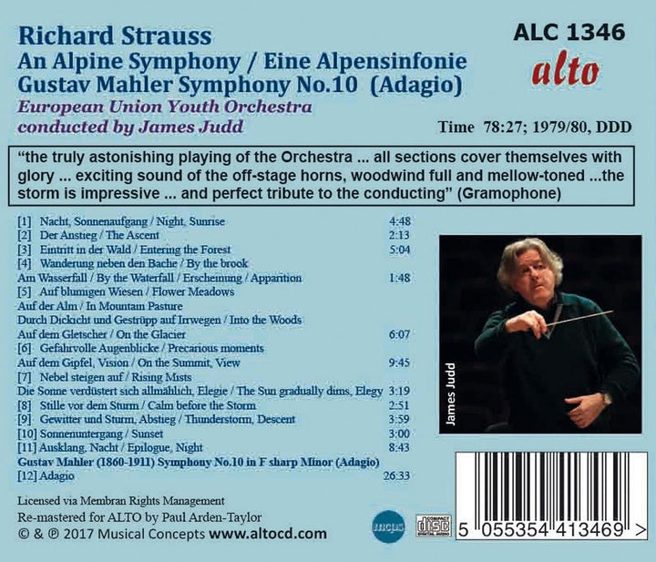 R. Strauss: Eine Alpensinfonie/Mahler: Adagio (Symphonie Nr. 10) [Audio CD]