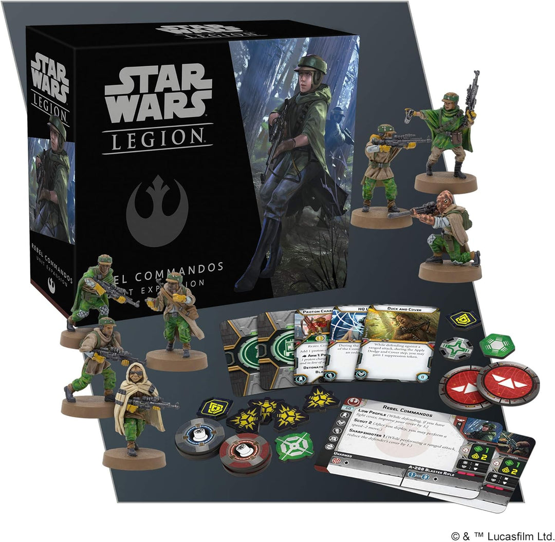 Atomic Mass Games | Star Wars: Legion Rebel Commandos Unit Expansion | Miniatures Game