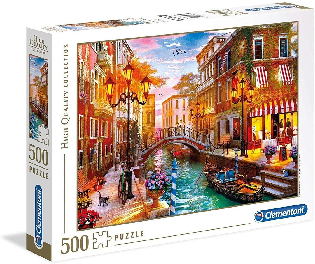 Clementoni – 35063 – Sammelpuzzle für Kinder und Erwachsene – Sonnenuntergang über Venedig – 500 Teile