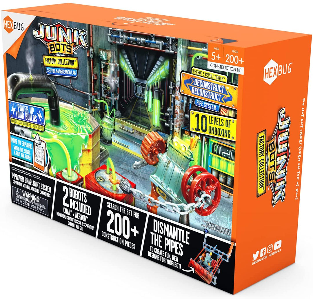 HEXBUG JUNKBOTS Kleine Fabrik Habitat Sector 44 Forschungslabor, Überraschungsspielzeugspiele