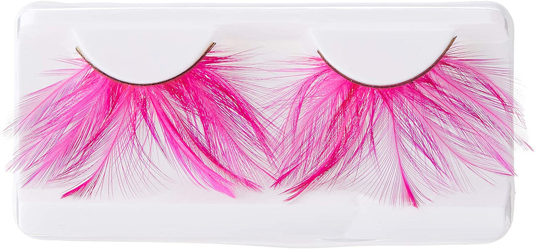 Cils Smiffys avec Plumes et Colle - Rose