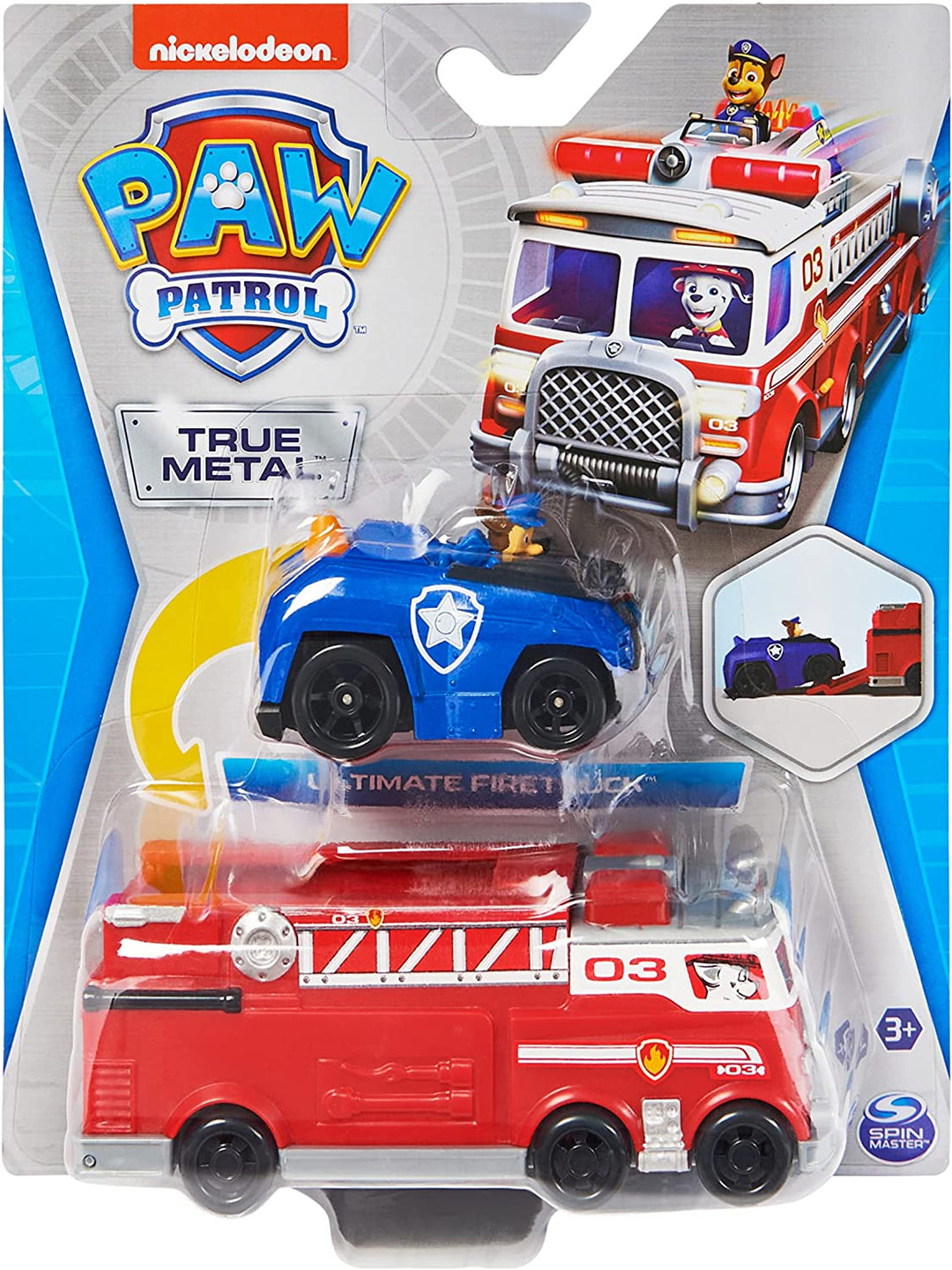 PAW PATROL 6063231, True-Metal-Feuerwehrauto aus Druckguss im Maßstab 1:55