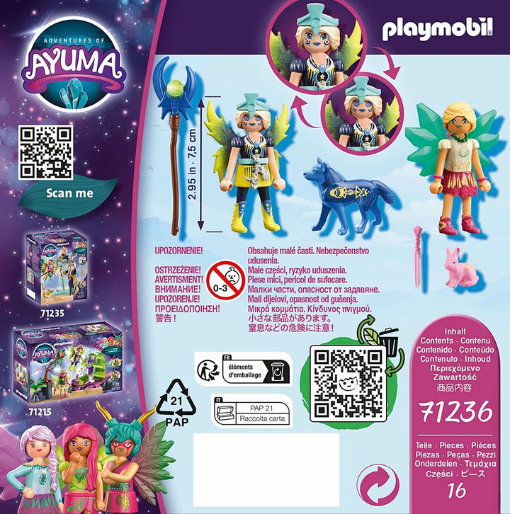 Playmobil 71236 „Abenteuer von Ayuma“, Kristall- und Mondfee mit Seelentieren
