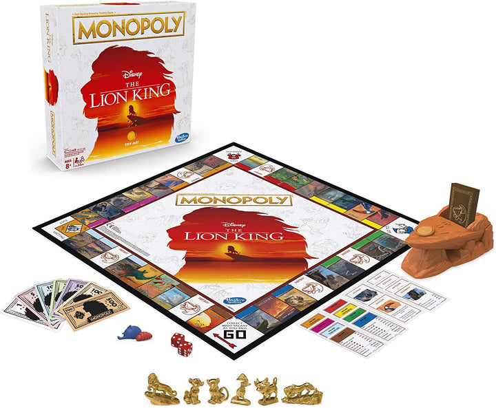Monopoly Game Disney Der König der Löwen Edition Familienbrettspiel – Englisch