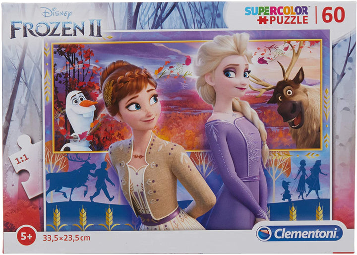 Clementoni - 26056 - Supercolor Puzzle - Disney Frozen 2 - 60 pieces - Made in Italy - jigsaw puzzle children age 5+