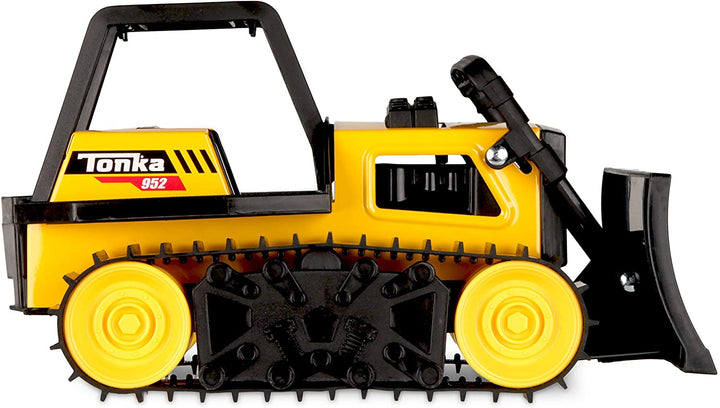 Tonka 6027 Steel Classic Bulldozer, Bulldozer Truck Toy for Children, Kids Construction Toys for Boys and Girls, Vehicle Toys for Creative Play, Toy Trucks for Children Aged 3+