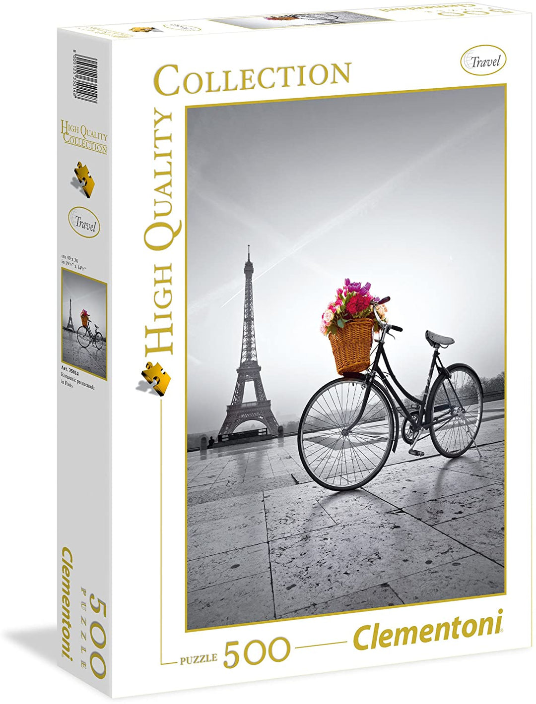 Clementoni – 35014 – Sammelpuzzle für Kinder und Erwachsene – Romantische Promenade in Paris – 500 Teile