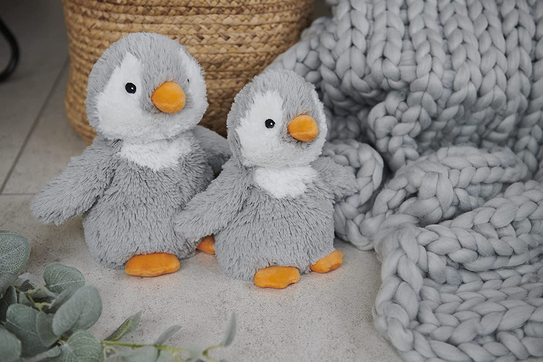 Warmies 13" Grey Penguin - Fully Heatable Cuddly Toy scented with French Lavender