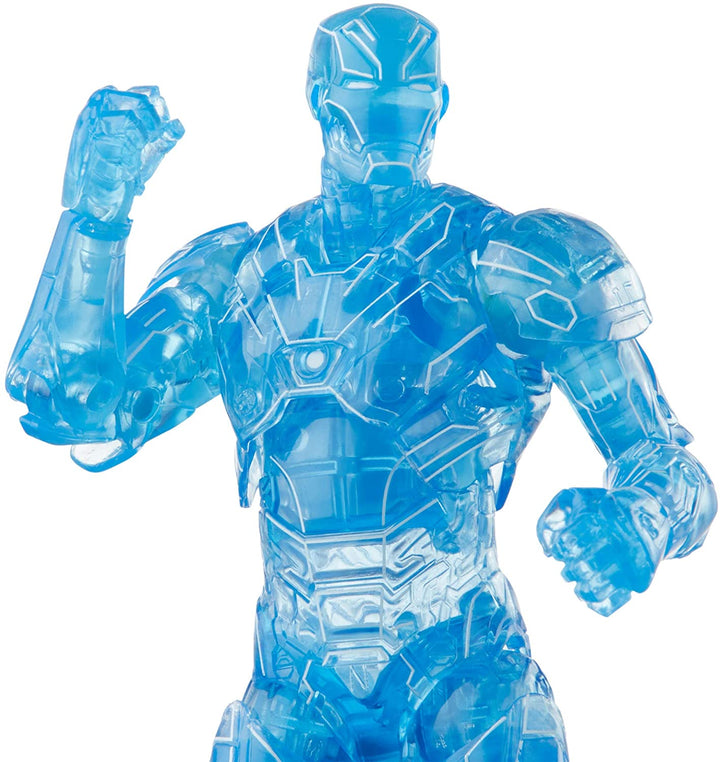 Hasbro Marvel Legends Series 6-inch Hologram Iron Man Action Figure Toy, Premium Design and Articulation Includes 2 Accessories and 1 Build-A-Figure Part Multicolor, F0358