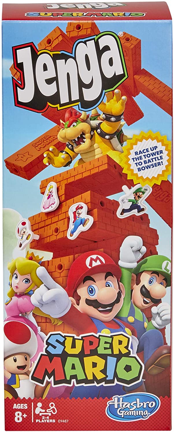 Gioco Jenga Super Mario Edition, Gioco della torre impilabile di blocchi