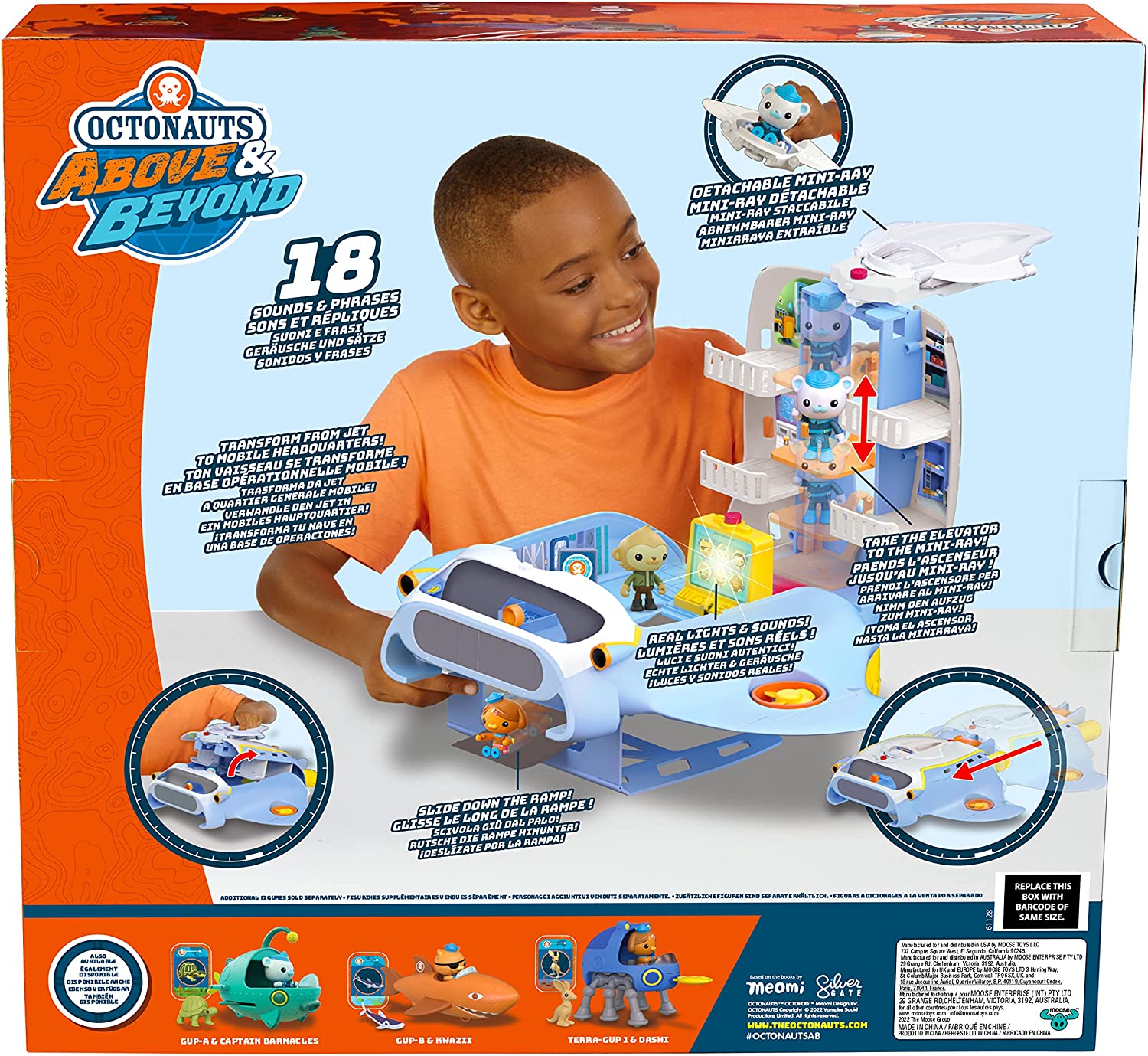 Octonauts Octoray Transforming Playset with Lights & Sounds - 7-Piece Set with Captain Barnacles Figure 3