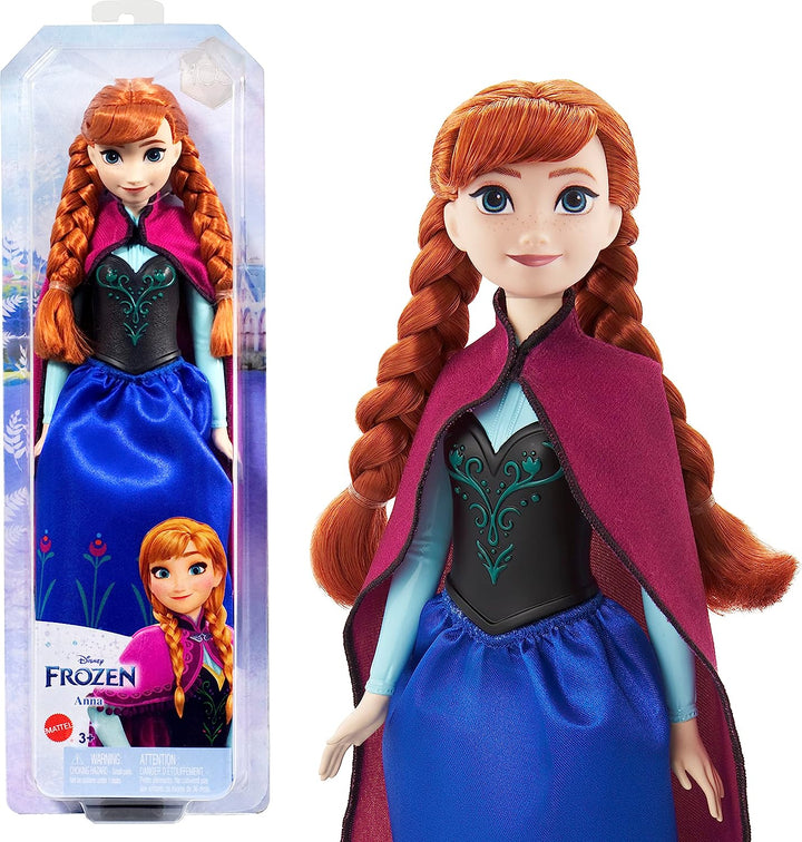 Disney Frozen Toys, Anna-Modepuppe mit charakteristischer Kleidung und Accessoires