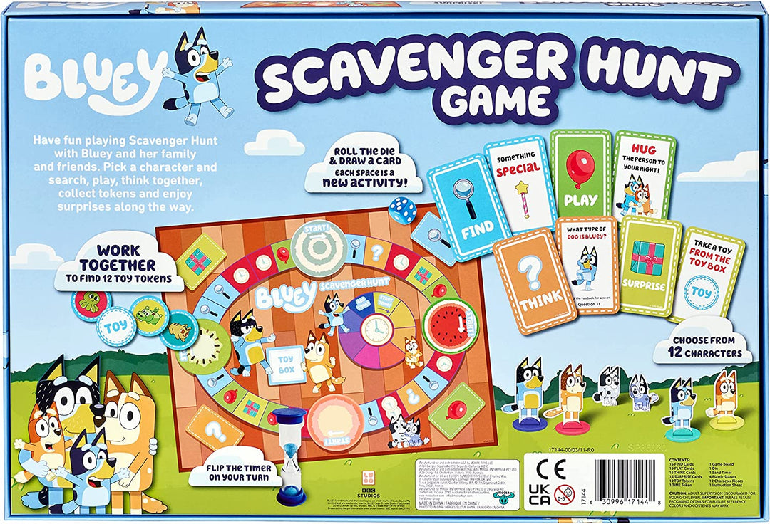 Bluey Scavenger Hunt Brettspiel – Offizielles Familienbrettspiel für 2–4 Spieler