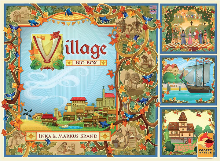 Village Brettspiel Big Box | Taktisches Strategiespiel | Mittelalterliches Landwirtschaftsspiel | Fu
