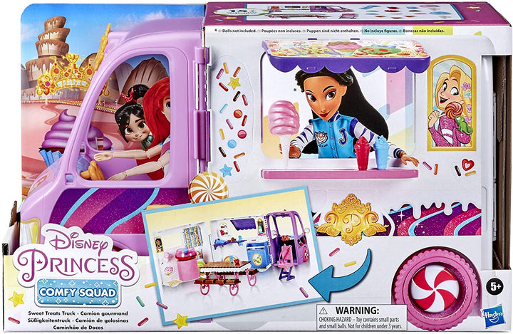 Disney Princess Comfy Squad Truck met snoepjes, speelset met 16 accessoires