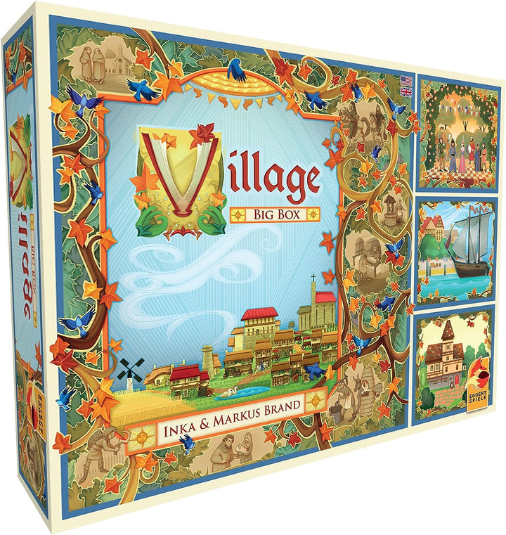 Village Brettspiel Big Box | Taktisches Strategiespiel | Mittelalterliches Landwirtschaftsspiel | Fu