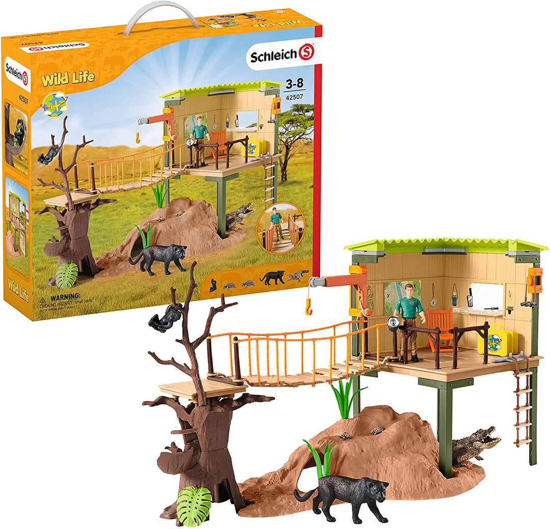 SCHLEICH 42507 Wild Life Ranger Abenteuerstation Wild Life, Mix