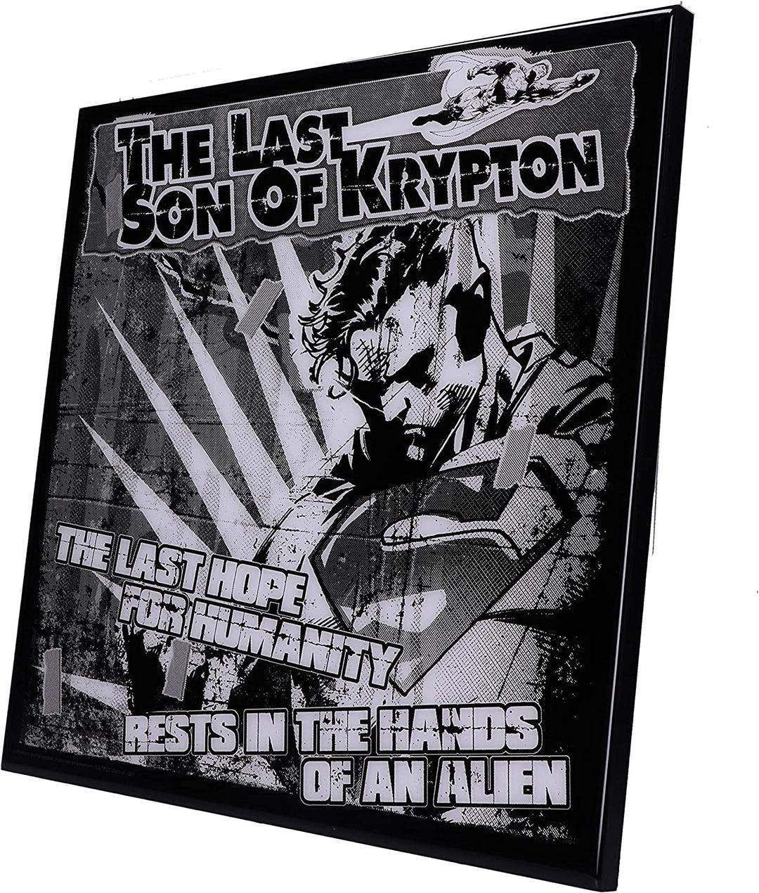 Nemesis Now Superman The Last Son of Krypton Comic Grayscale Crystal Clear Art,