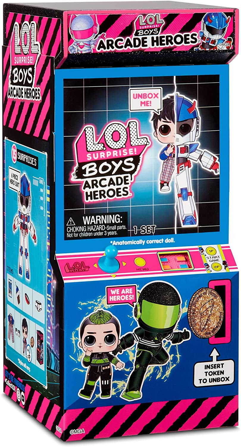 LOL Surprise Boys Arcade Heroes – Actionfigurenpuppe – mit 15 Überraschungen, 6-teiligem Heldenanzug und Zubehör