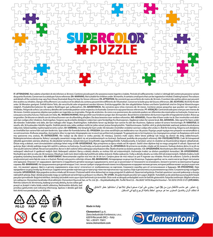 Clementoni – 24761 – Supercolor-Puzzle – Disney Toy Story 4 – 2 x 20 Teile – hergestellt in Italien – Puzzle für Kinder ab 3 Jahren