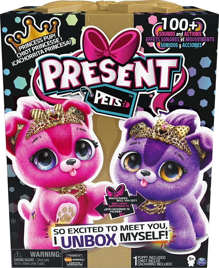 Presente mascotas, juguete de peluche interactivo Princess Puppy con más de 100 sonidos y acciones
