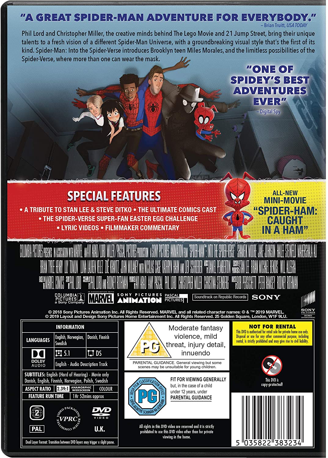 Spider-Man Into The Spider-Verse – Action/Abenteuer [DVD]