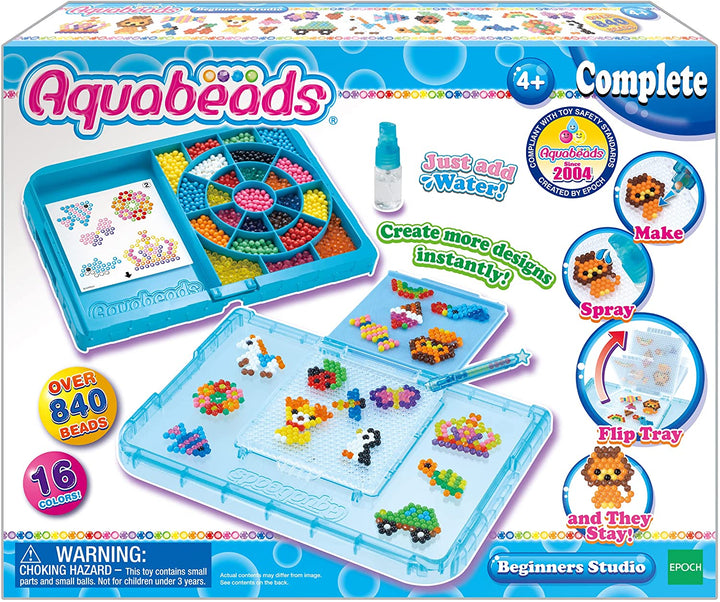 Aquabeads 32788 Beginners Studio con bandeja abatible