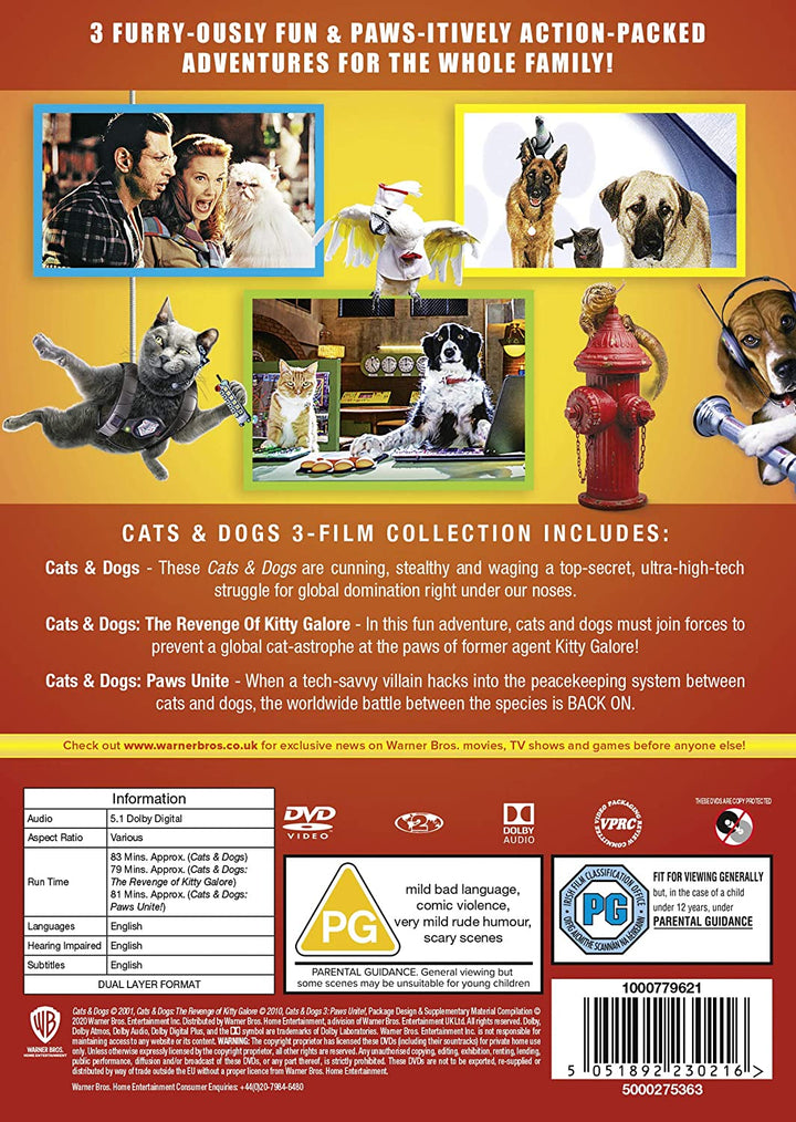 Cats &amp; Dogs 3 Film Collection [2020] – Familie/Komödie [DVD]