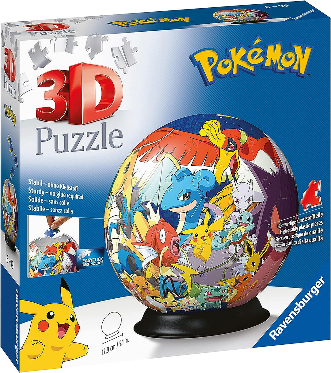 Ravensburger Pokemon 3D-Puzzleball für Kinder ab 6 Jahren – 72 Teile