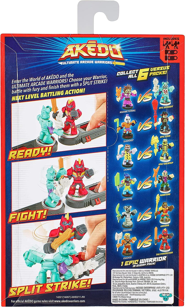Akedo 14269 Ultimate Arcade Warriors Versus Pack EPIC PUNKTURE VS SYNTHFYRE Mini Battling Action Figures