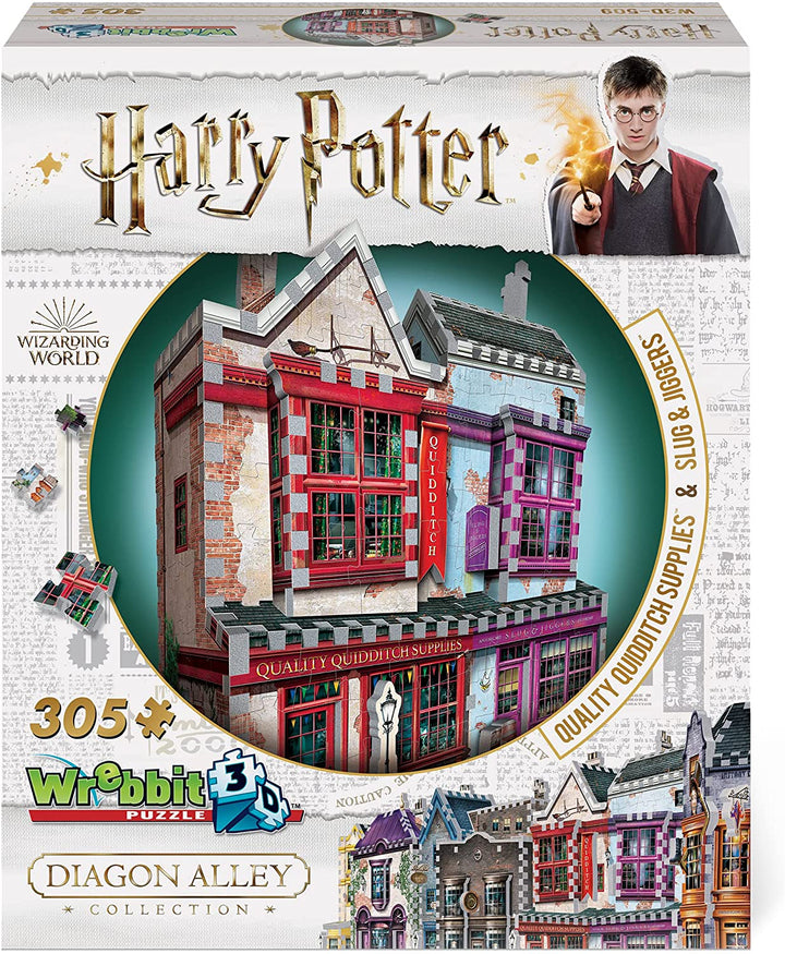 Wrebbit Puzzle 3D 2 Forniture per Quidditch, Lumache e Jigger Harry Potter Collezione Diagon Alley
