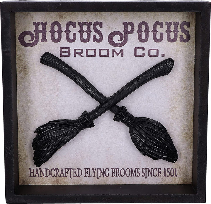 Nemesis Now Hocus Pocus Broom Co Witches Picture Frame Wall Mounted Art, Black,