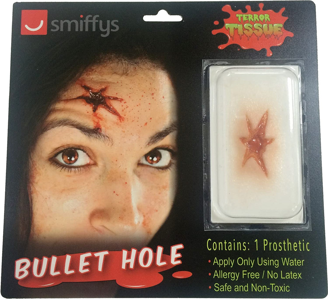 Smiffys Make-Up FX, Horror Transfer, Bullet Hole