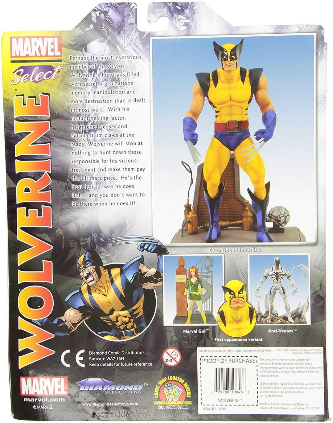 Figura de acción de Marvel Select Wolverine