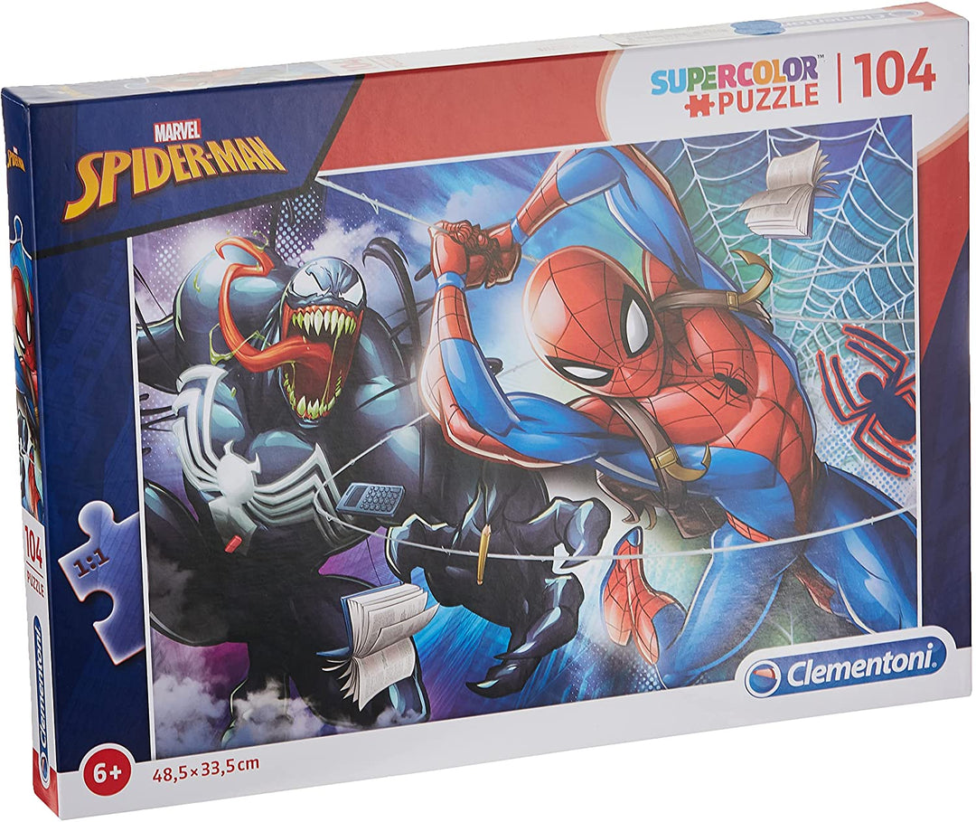Clementoni – 27117 – Supercolor-Puzzle für Kinder – Spider Man – 104 Teile