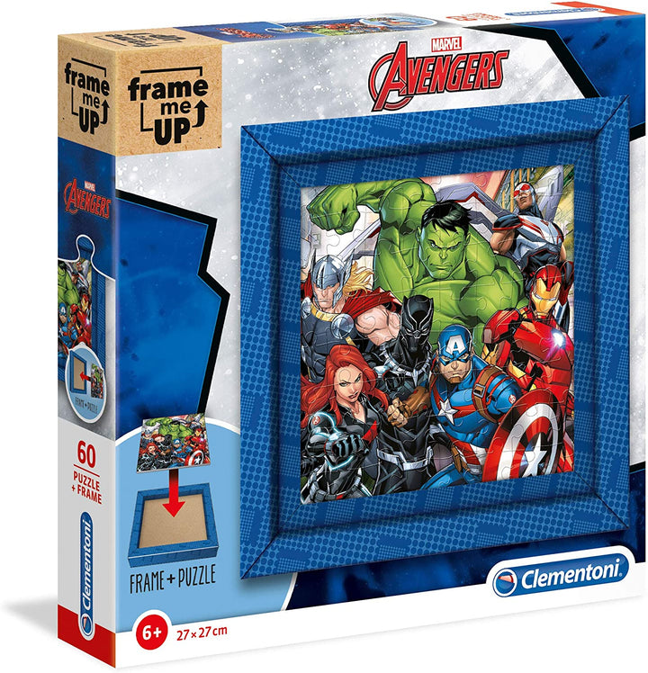 Clementoni – 38801 – Frame Me Up Puzzle für Kinder – Marvel Avengers – 60 Teile – Hergestellt in Italien – ab 6 Jahren