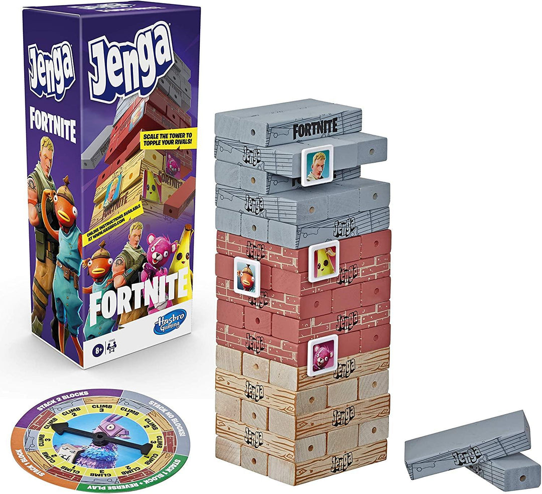 Hasbro Gaming Jenga  Fortnite Edition Game, Wooden Block Stacking Tower Game - Yachew