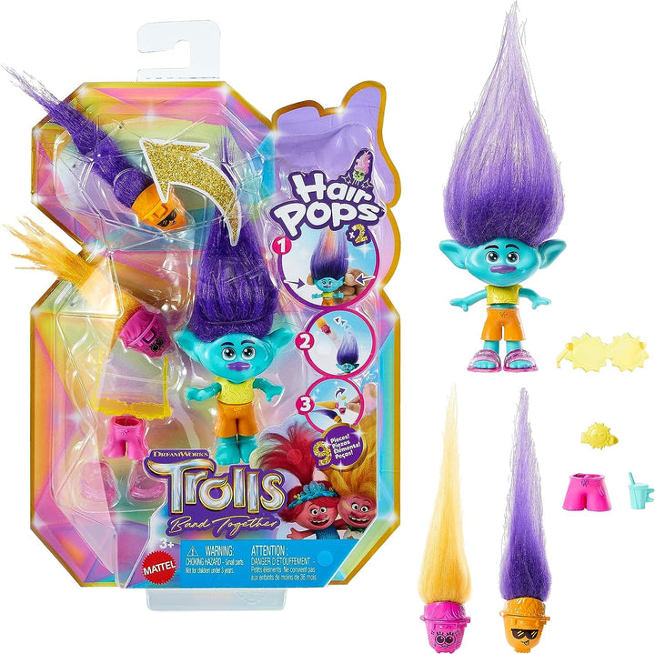 ?DreamWorks Trolls Band Together Hair Pops Branch, kleine Puppe mit herausnehmbarem Gerinnsel