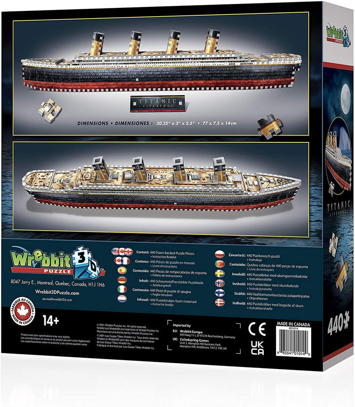 Wrebbit 3D-Puzzle Titanic (440 Teile)