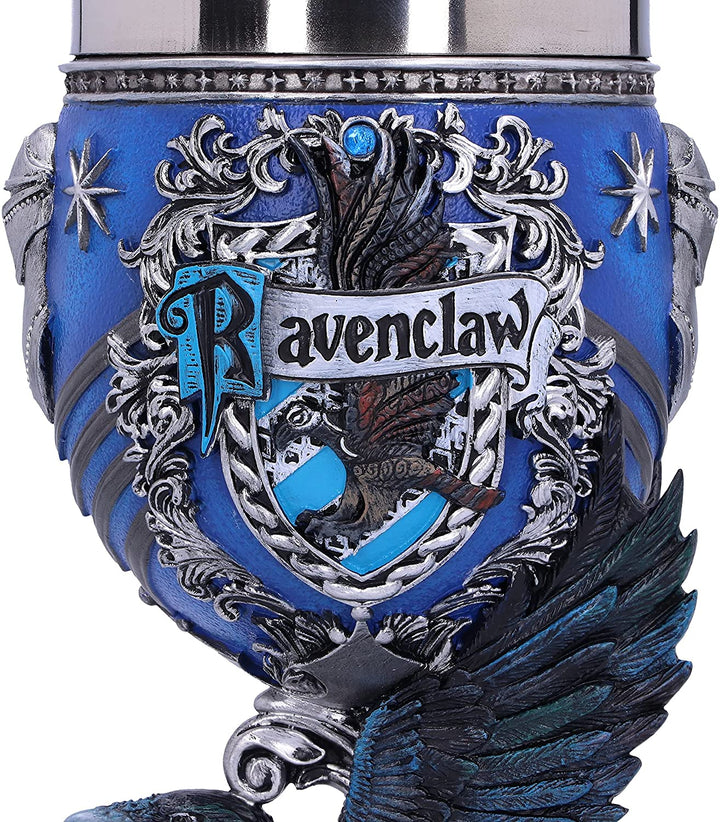 Nemesis Now Harry Potter Ravenclaw Hogwarts House Sammelkelch, Blau Silber, 19,5 cm