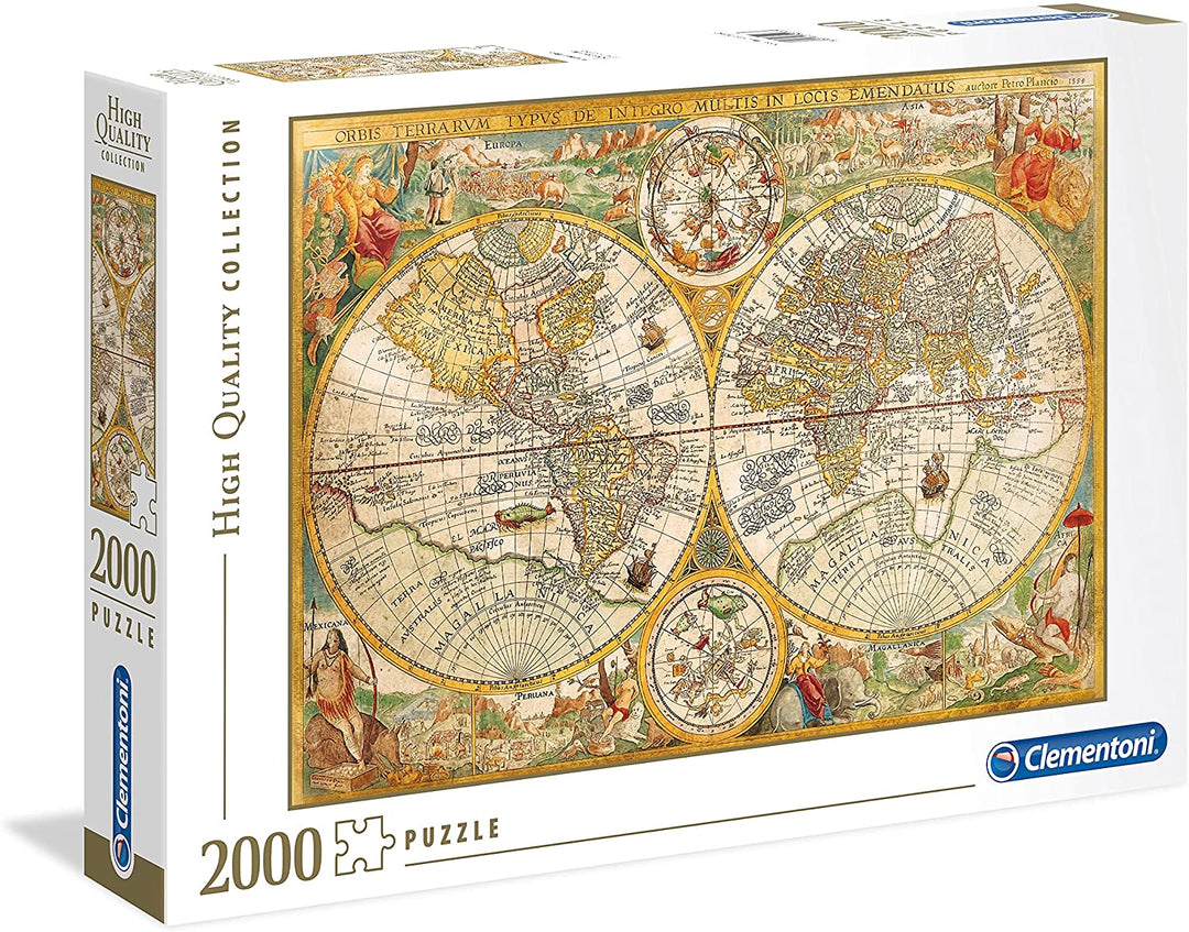 Clementoni 32557.3 Clementoni-32557-Collection-Ancient Map-2000 Pieces, Multi-Colour